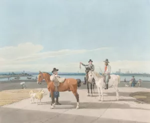 Horsemen near Munich by Wilhelm Von Kobell Oil Painting