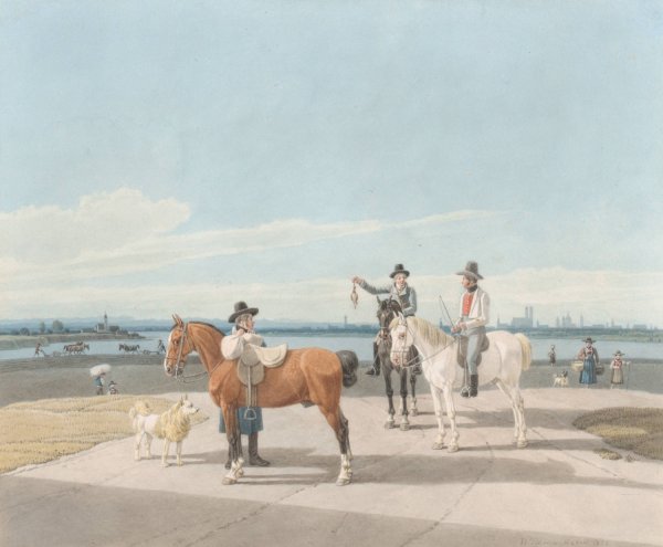 Horsemen near Munich  by Wilhelm Von Kobell - Hand-Painted Oil Painting Reproduction