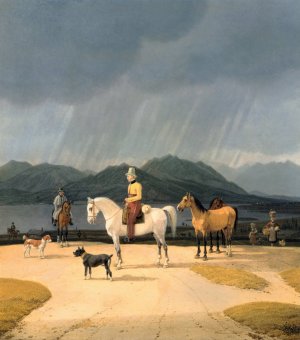 Riders at the Tegernsee by Wilhelm Von Kobell Oil Painting