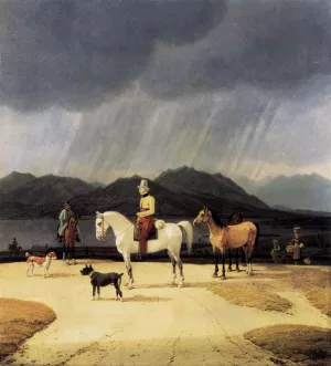 Riders at the Tegernsee by Wilhelm Von Kobell - Oil Painting Reproduction