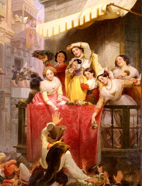 Main Product Photo of Carnival In Rome Painting by Wilhelm Wider