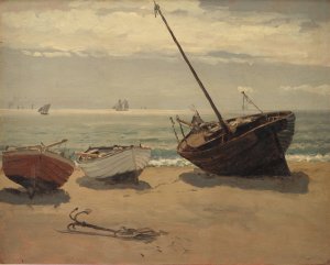 Bade pa stranden. Skagen by Wilhelm Xylander Oil Painting