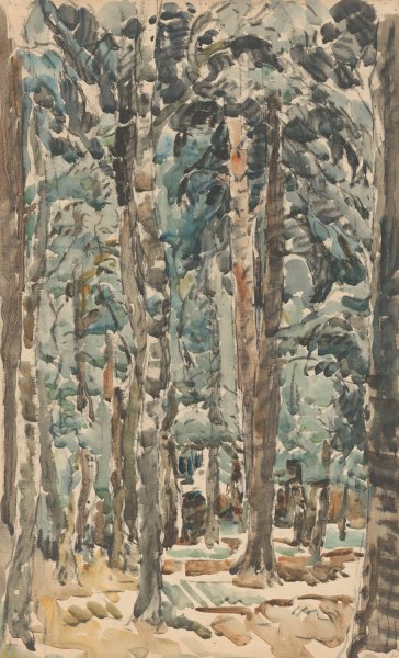Bosgezicht  by Wilhelmus Johannes Steenhoff - Hand-Painted Oil Painting Reproduction