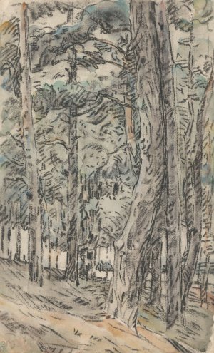 Boslandschap by Wilhelmus Johannes Steenhoff Oil Painting