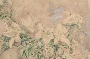Lelies Oil painting by Wilhelmus Johannes Steenhoff