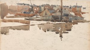 Stadsgezicht by Wilhelmus Johannes Steenhoff Oil Painting