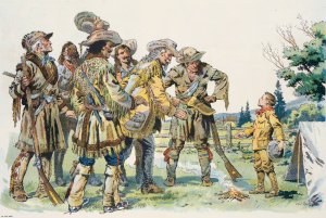 A new scout on the old trail by Will Crawford Oil Painting