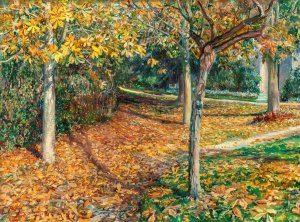 Carpet of Leaves, Giverny Oil painting by Will Hicock Low