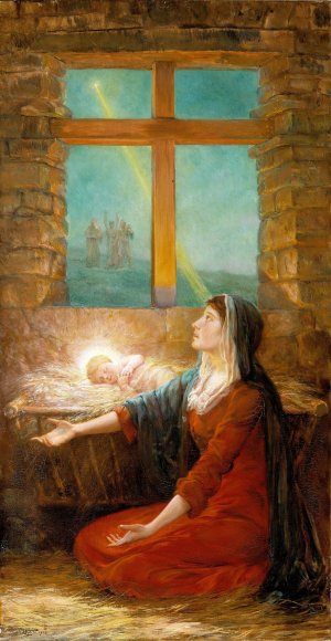 Christmas Morn by Will Hicock Low Oil Painting