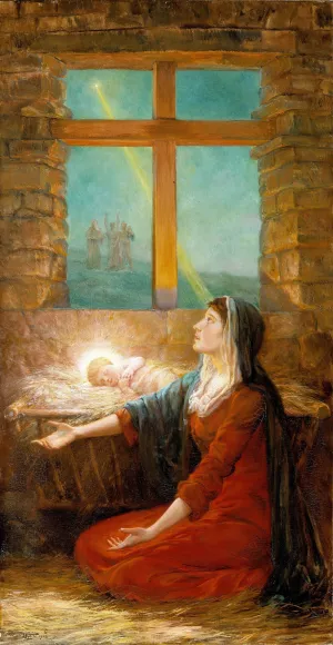 Christmas Morn by Will Hicock Low Oil Painting