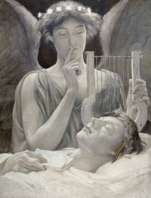 Keats' Last Sonnet by Will Hicock Low Oil Painting