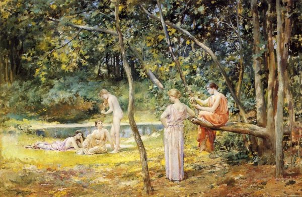 Main Product Photo of An Arcadian Pool Painting by Will Hicok Low