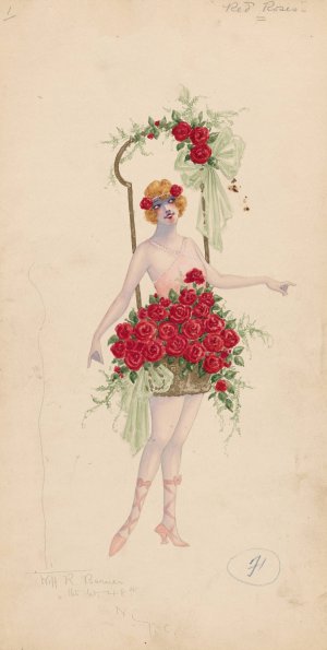 1-Red Roses by Will R. Barnes Oil Painting
