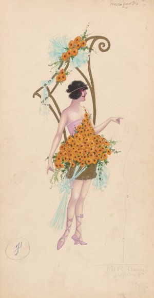 10-Marigolds by Will R. Barnes Oil Painting