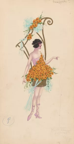 10-Marigolds Oil painting by Will R. Barnes