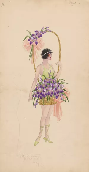 11-Iris by Will R. Barnes Oil Painting