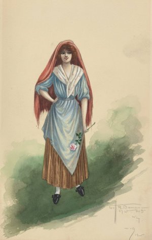 14-Lady Moya Fitzpatrick-Act III by Will R. Barnes Oil Painting