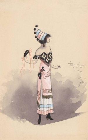 1st Folies Girl-Act I by Will R. Barnes Oil Painting
