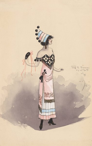 1st Folies Girl-Act I  by Will R. Barnes - Hand-Painted Oil Painting Reproduction