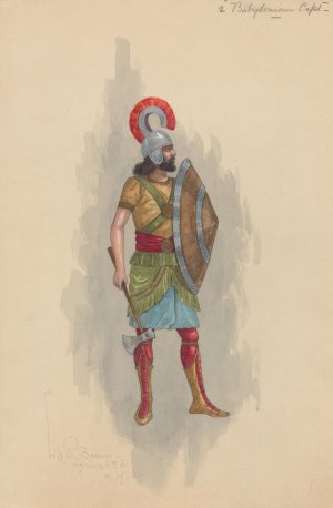 2 Babylonian Capt. by Will R. Barnes Oil Painting