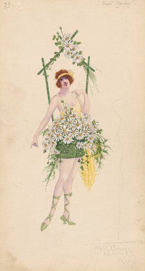 22-Field Daisy by Will R. Barnes Oil Painting