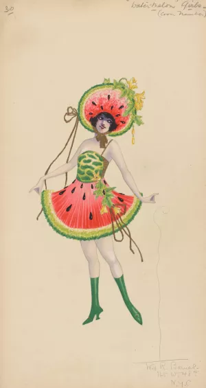 30-Watermelon-Girls by Will R. Barnes Oil Painting
