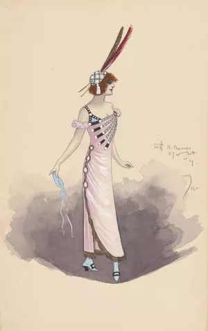 3rd Folies Girl-Act I Oil painting by Will R. Barnes