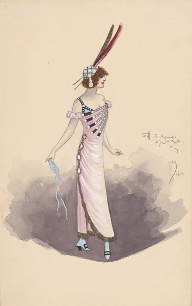 3rd Folies Girl-Act I  by Will R. Barnes - Hand-Painted Oil Painting Reproduction