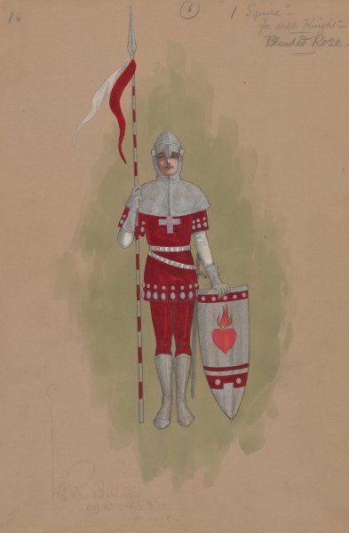 6 Squires for each Knight of the Blended Rose  by Will R. Barnes - Hand-Painted Oil Painting Reproduction