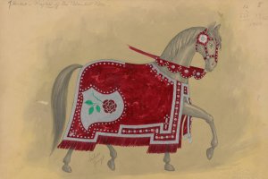 7 Horses-Knights of the Blended Rose by Will R. Barnes Oil Painting