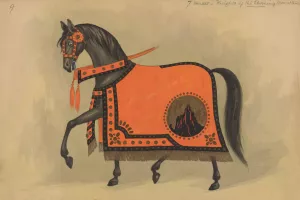 7 Horses-Knights of the Burning Mountain by Will R. Barnes Oil Painting