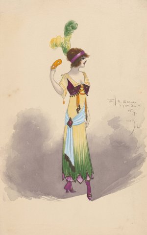 7th Folies Girl-Act I by Will R. Barnes Oil Painting