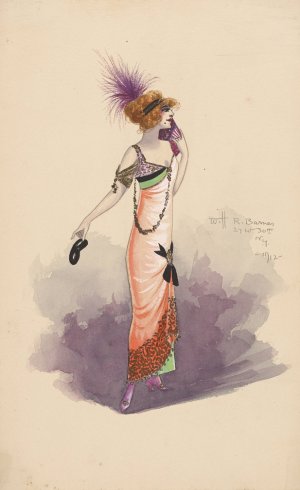 8th Folies Girl-Act I by Will R. Barnes Oil Painting