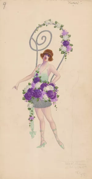 9-Violets by Will R. Barnes Oil Painting