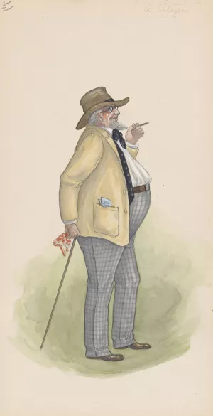 A Citizen by Will R. Barnes Oil Painting