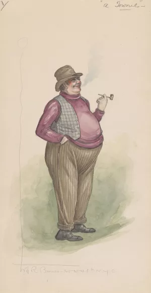 A Townie by Will R. Barnes Oil Painting