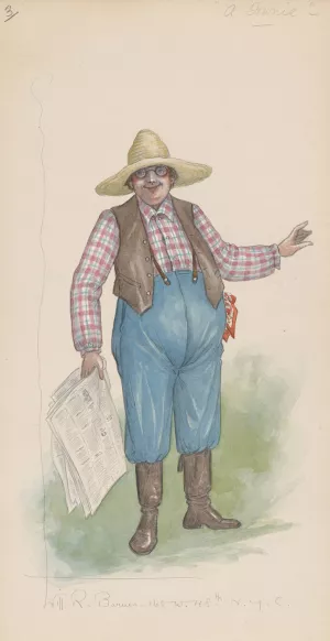 A Townie by Will R. Barnes Oil Painting