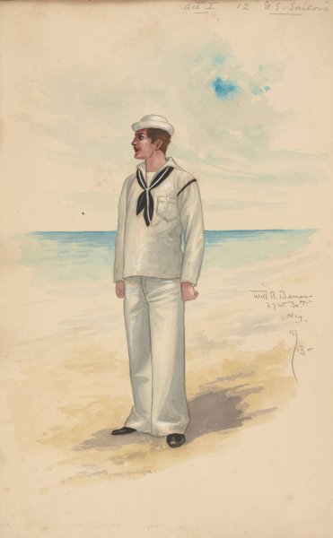 Act I-12 U.S. Sailors  by Will R. Barnes - Hand-Painted Oil Painting Reproduction