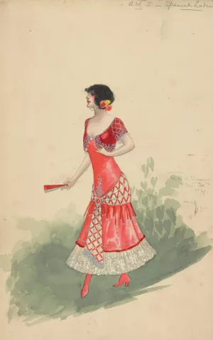 Act I-Spanish Ladies by Will R. Barnes Oil Painting