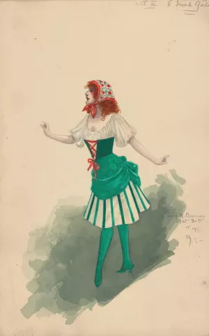 Act II-8 Irish Girls by Will R. Barnes Oil Painting