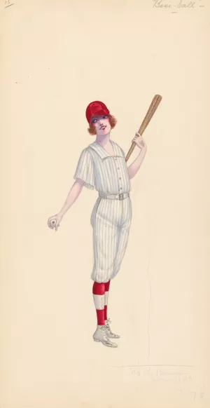 Baseball, 15 by Will R. Barnes Oil Painting