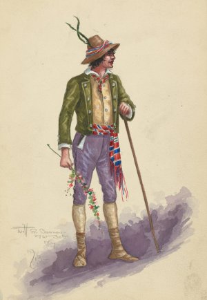CC-Corsican Men-Act II by Will R. Barnes Oil Painting