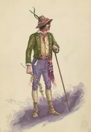 CC-Corsican Men-Act II Oil painting by Will R. Barnes