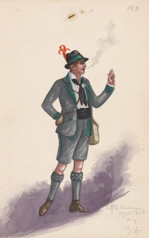 Costume for men by Will R. Barnes Oil Painting