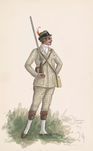 Costume for men by Will R. Barnes Oil Painting
