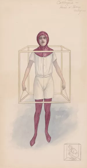 Costume Hood and Hose Only by Will R. Barnes Oil Painting
