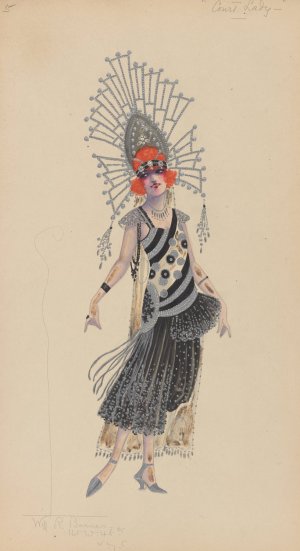 Court Lady by Will R. Barnes Oil Painting