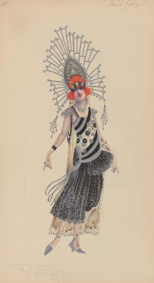 Court Lady by Will R. Barnes Oil Painting