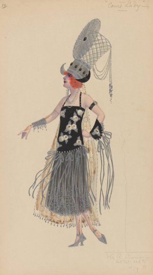 Court Lady by Will R. Barnes Oil Painting