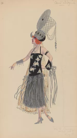 Court Lady by Will R. Barnes Oil Painting